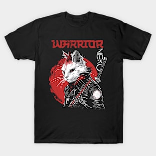 Feline Samurai Warrior: Fierce and Fearless T-Shirt